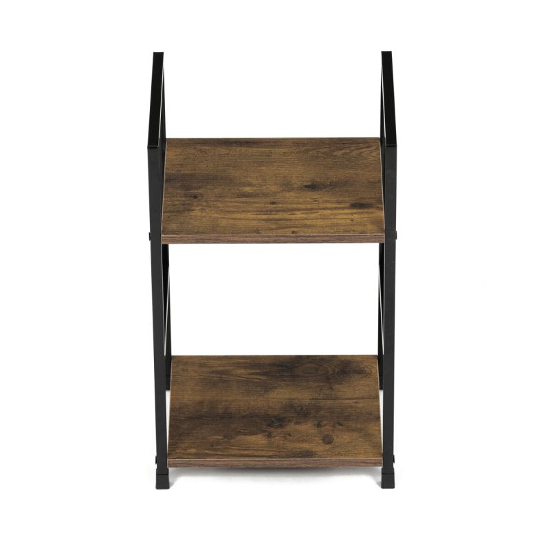 Regál, 29cm, kov, MDF, staré drevo, GD-212 OLW