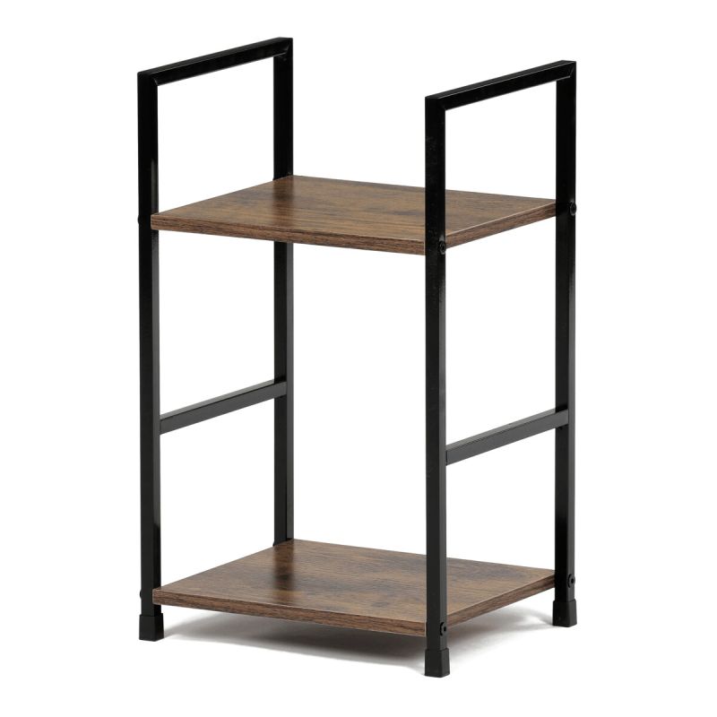 Regál, 29cm, kov, MDF, staré drevo, GD-212 OLW