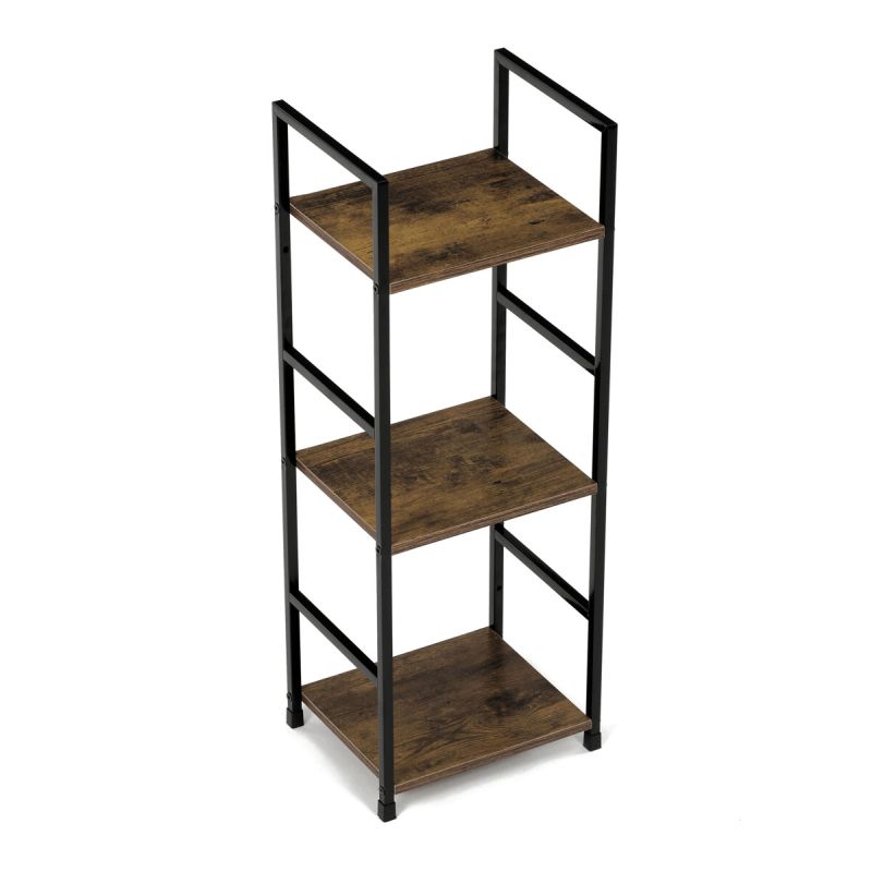 Regál, 29cm, kov, MDF, staré drevo, GD-213 OLW