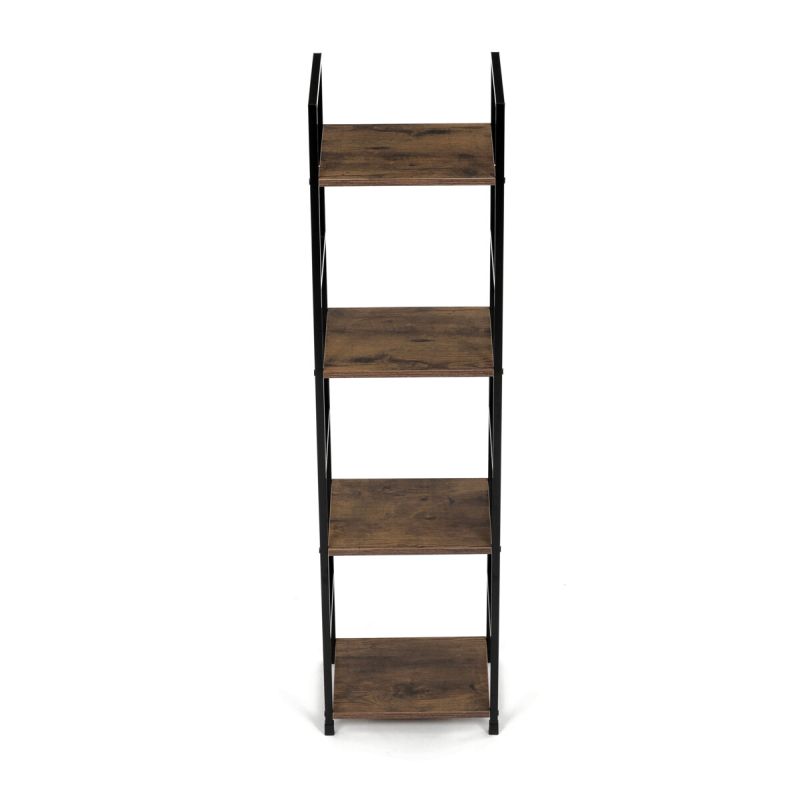 Regál, 29cm, kov, MDF, staré drevo, GD-214 OLW