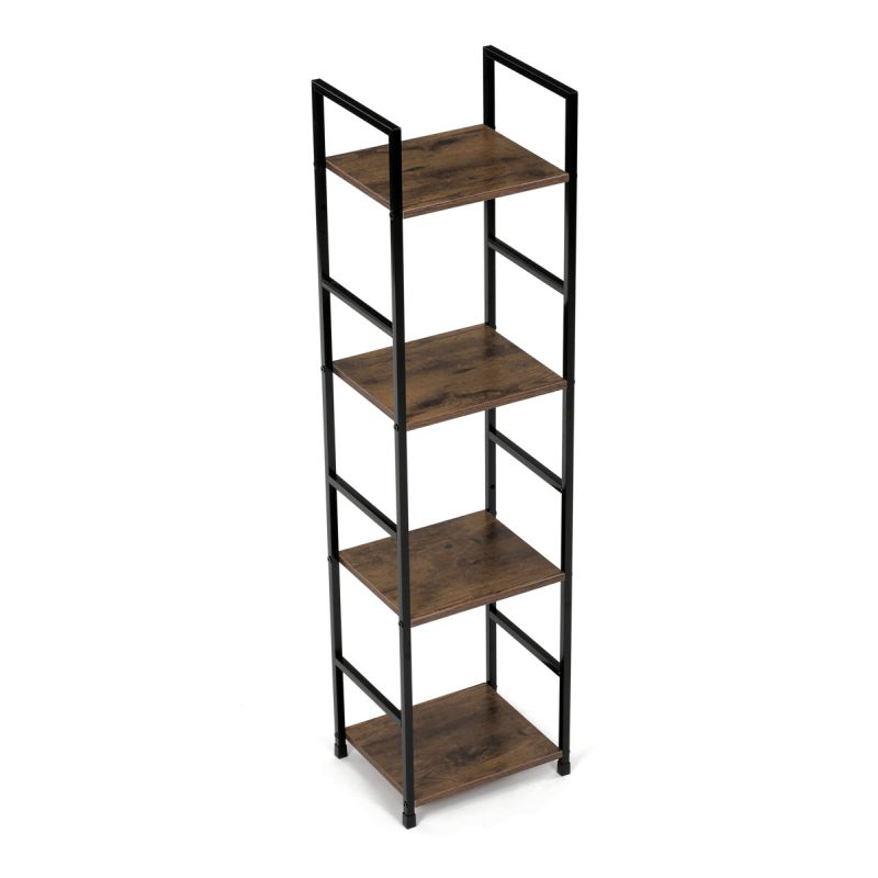 Regál, 29cm, kov, MDF, staré drevo, GD-214 OLW