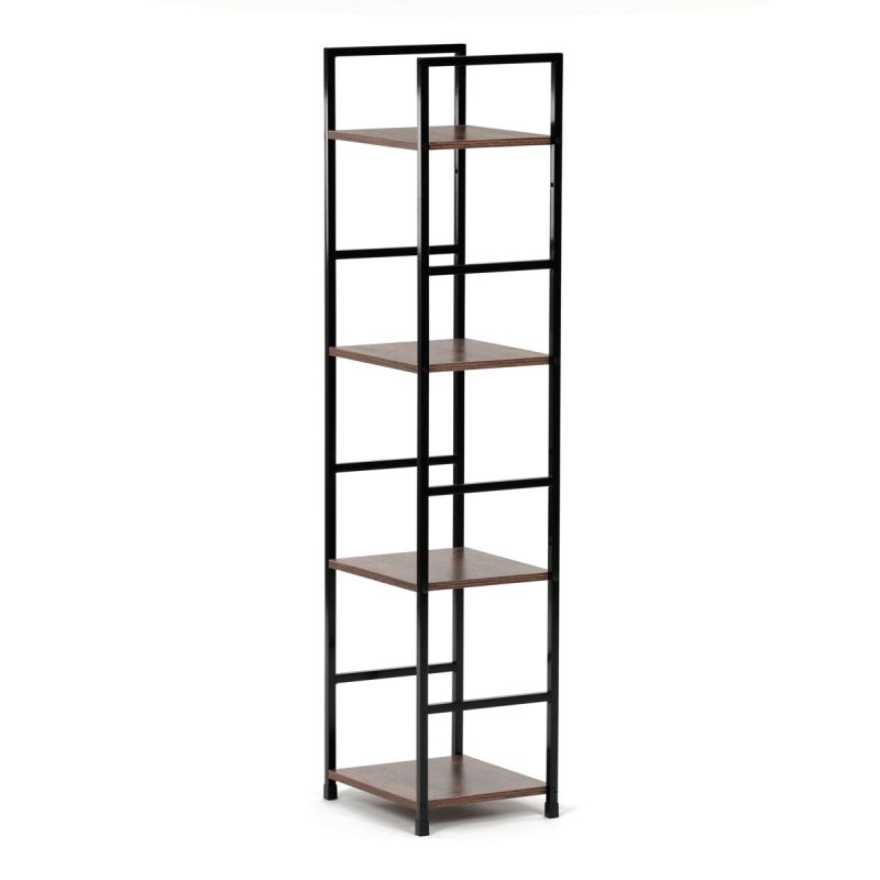 Regál, 29cm, kov, MDF, staré drevo, GD-214 OLW