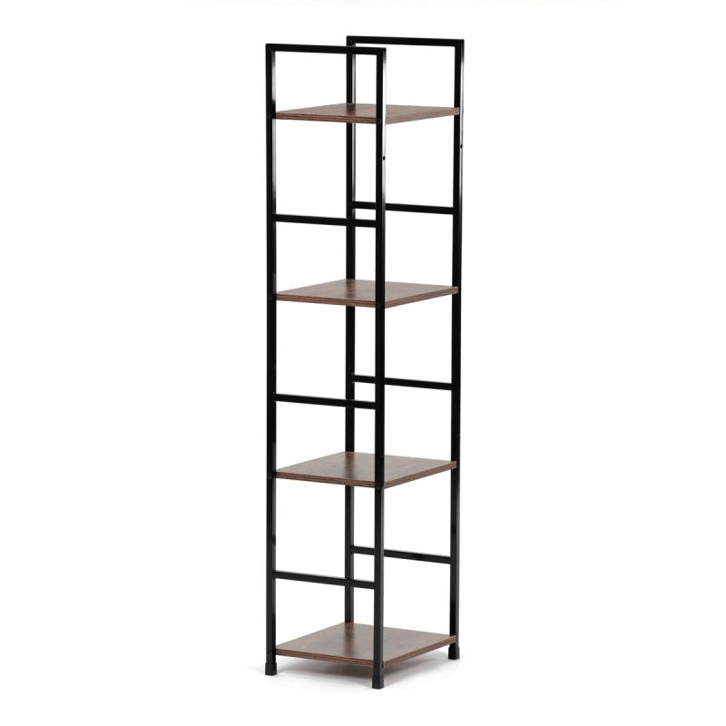 Regál, 29cm, kov, MDF, staré drevo, GD-214 OLW