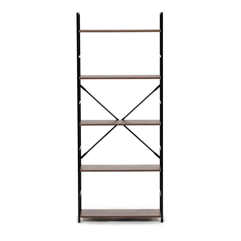 Regál, 59cm, kov, MDF, staré drevo, GD-225 OLW