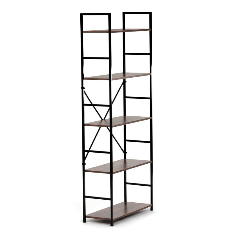 Regál, 59cm, kov, MDF, staré drevo, GD-225 OLW