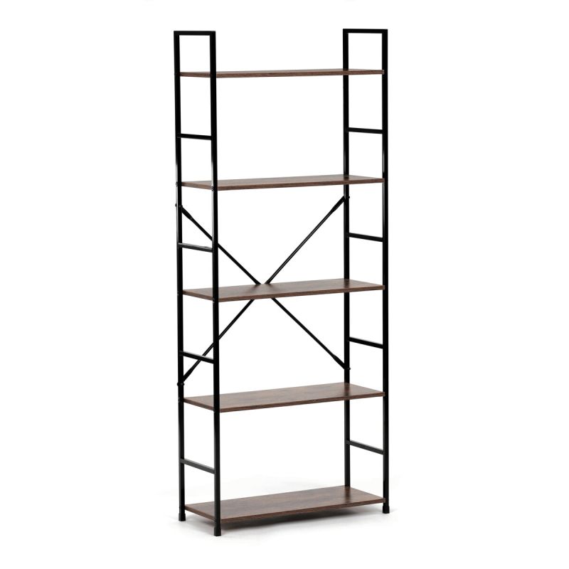 Regál, 59cm, kov, MDF, staré drevo, GD-225 OLW