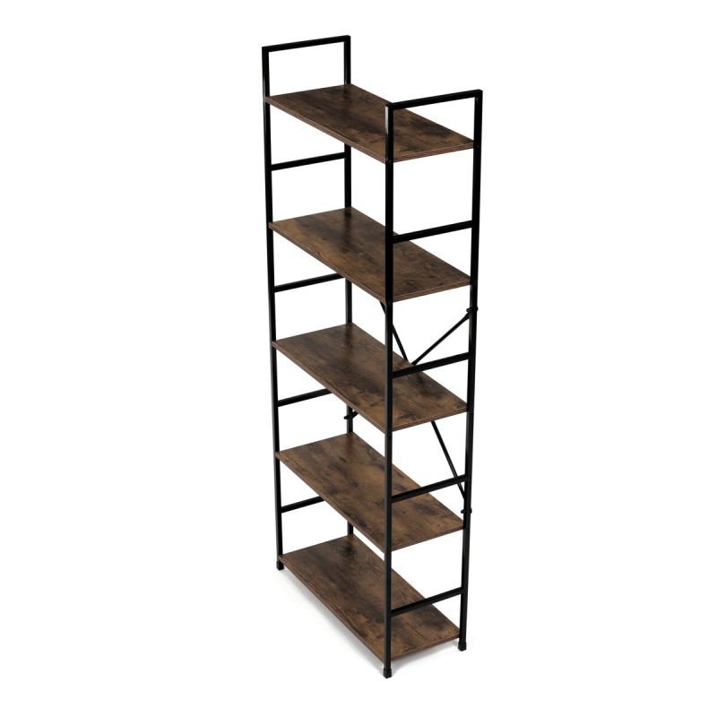 Regál, 59cm, kov, MDF, staré drevo, GD-225 OLW
