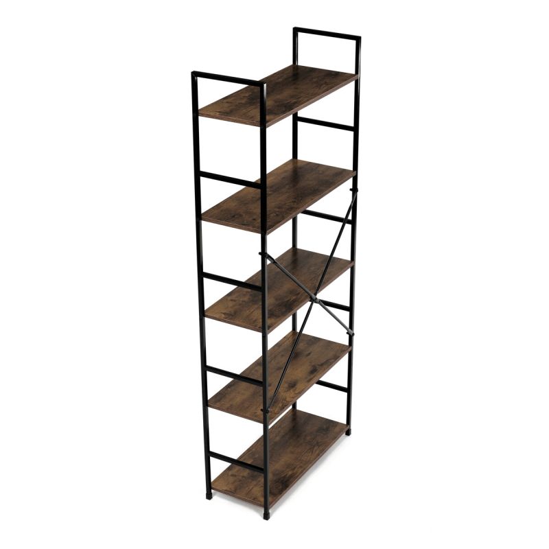 Regál, 59cm, kov, MDF, staré drevo, GD-225 OLW
