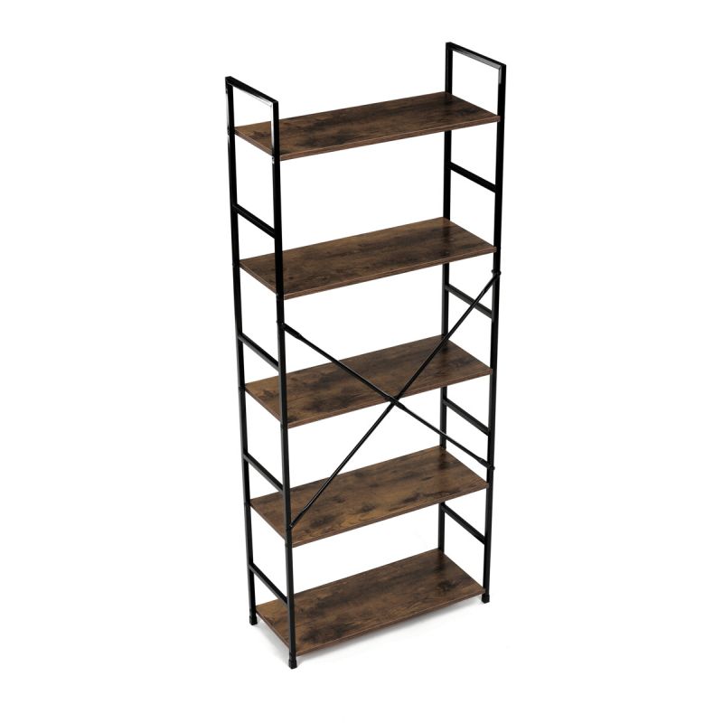 Regál, 59cm, kov, MDF, staré drevo, GD-225 OLW