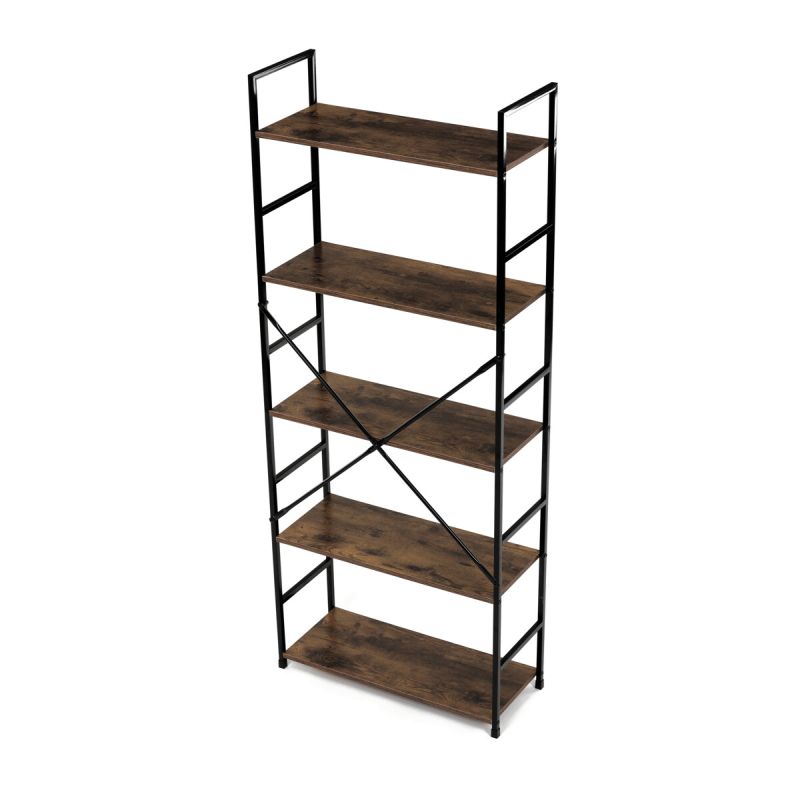 Regál, 59cm, kov, MDF, staré drevo, GD-225 OLW