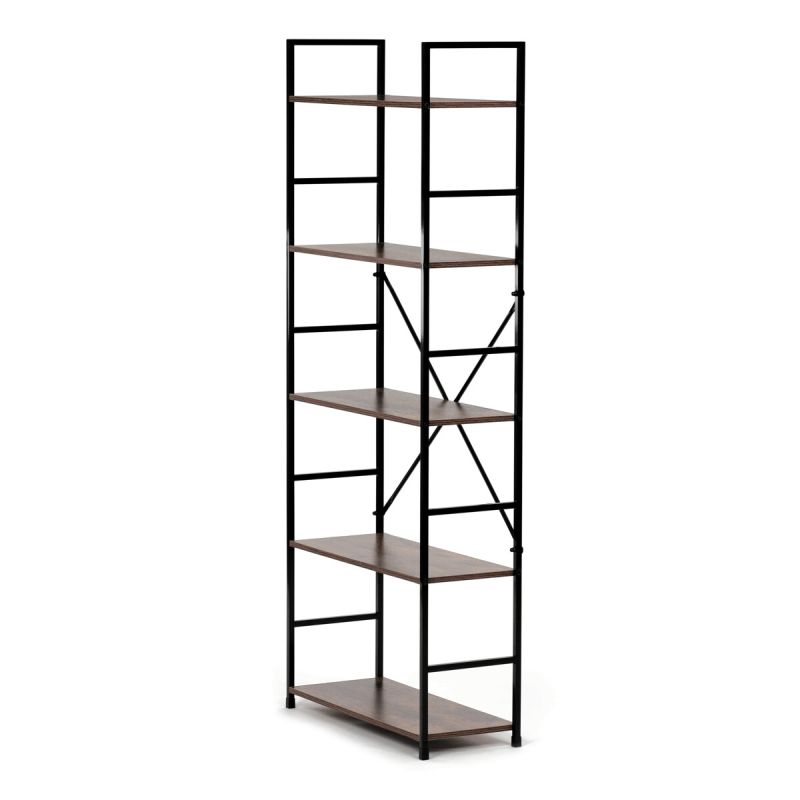 Regál, 59cm, kov, MDF, staré drevo, GD-225 OLW