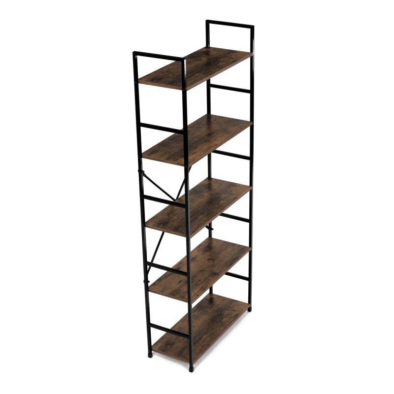 Regál, 59cm, kov, MDF, staré drevo, GD-225 OLW