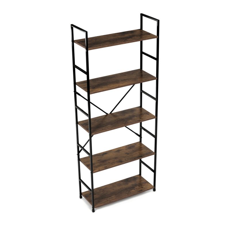 Regál, 59cm, kov, MDF, staré drevo, GD-225 OLW