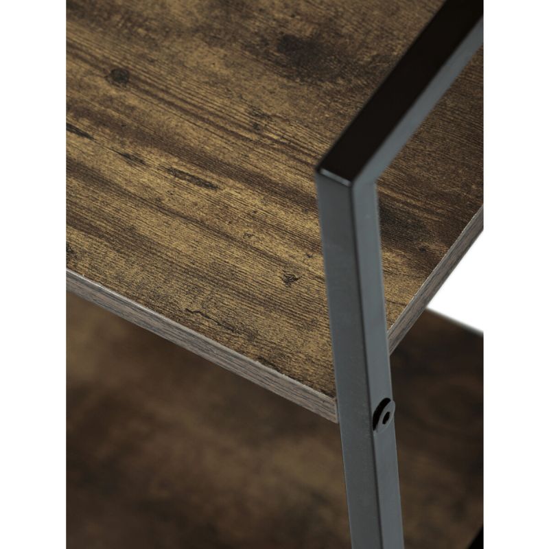 Regál, 59cm, kov, MDF, staré drevo, GD-225 OLW
