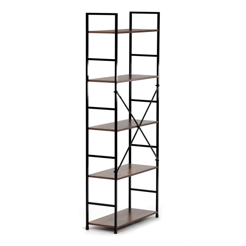 Regál, 59cm, kov, MDF, staré drevo, GD-225 OLW