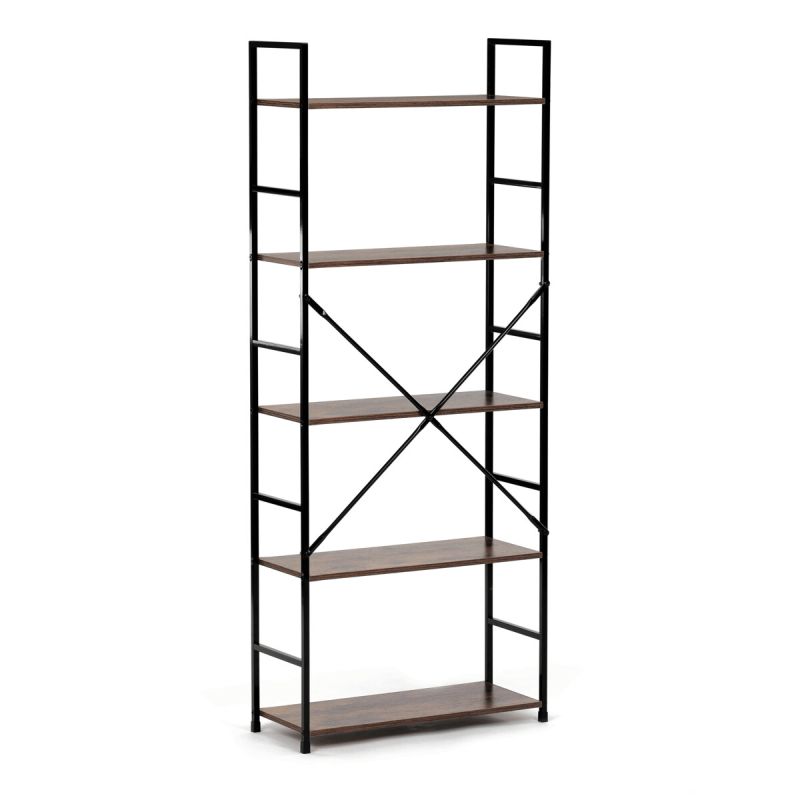 Regál, 59cm, kov, MDF, staré drevo, GD-225 OLW