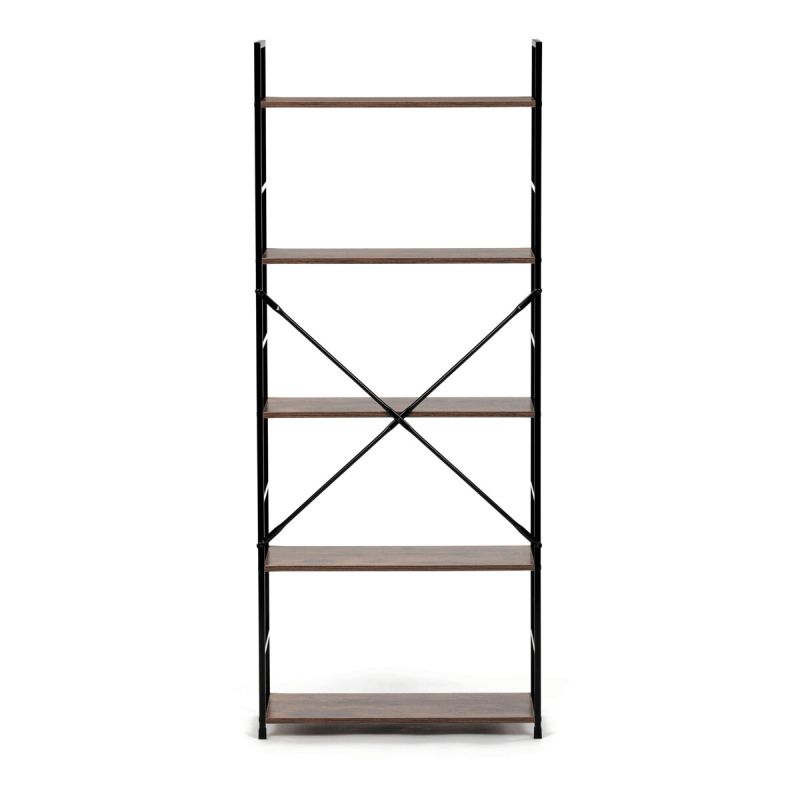 Regál, 59cm, kov, MDF, staré drevo, GD-225 OLW