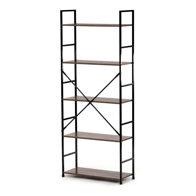 Regál, 59cm, kov, MDF, staré drevo, GD-225 OLW