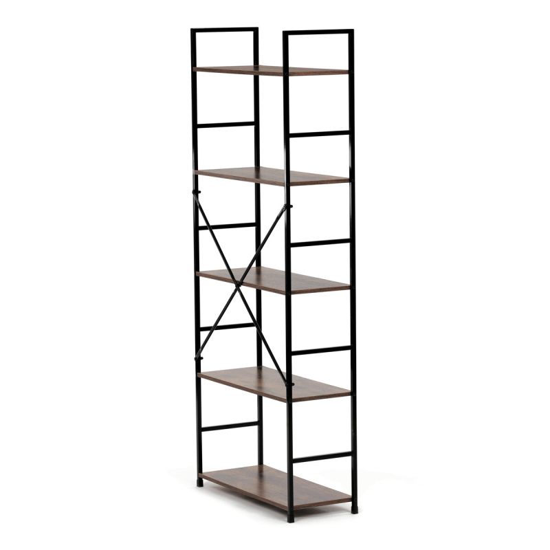 Regál, 59cm, kov, MDF, staré drevo, GD-225 OLW