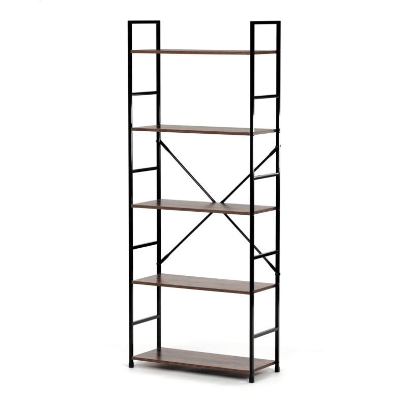 Regál, 59cm, kov, MDF, staré drevo, GD-225 OLW