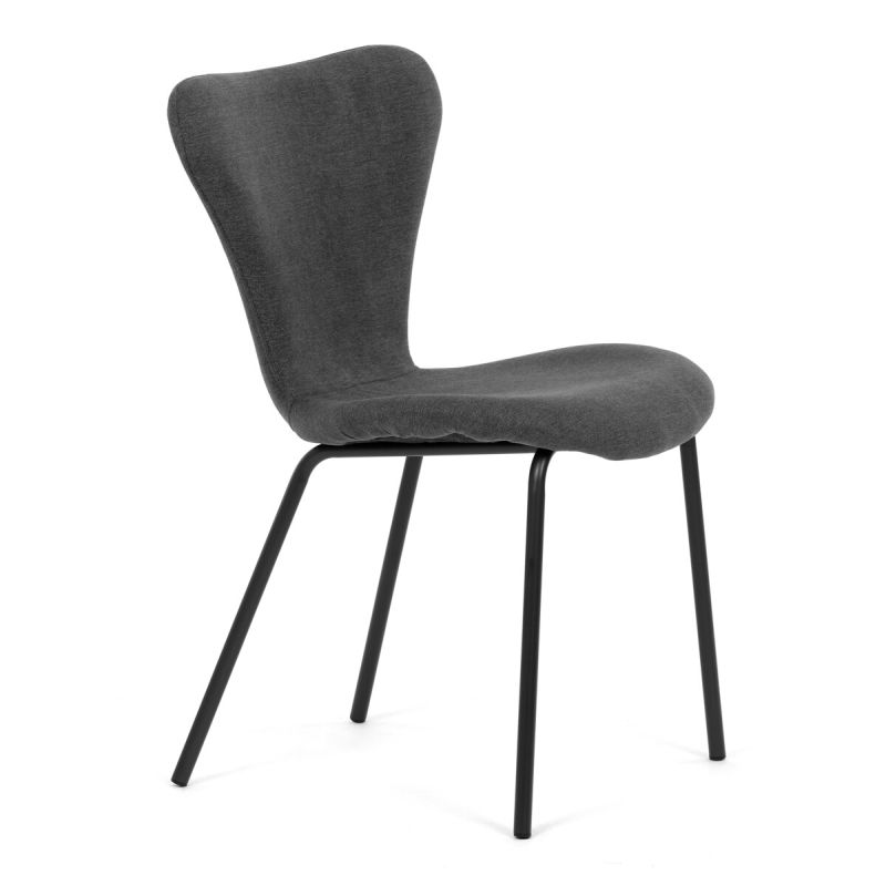 Jedálenská stolička, sivá, látka, CT-S8010 GREY2