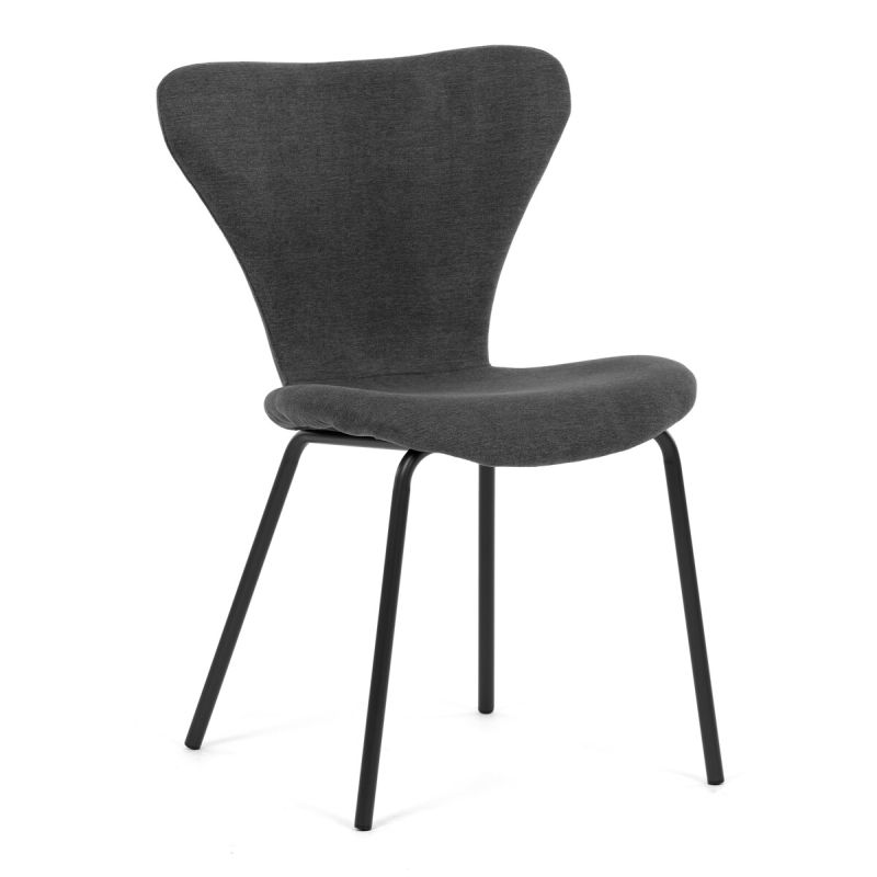 Jedálenská stolička, sivá, látka, CT-S8010 GREY2