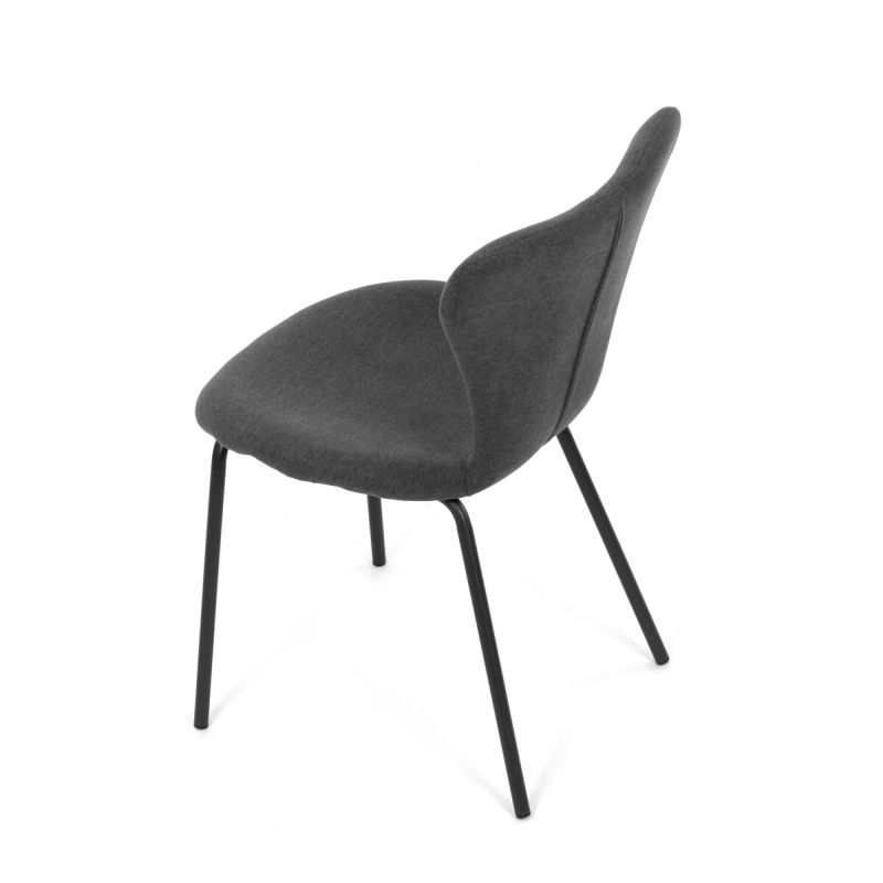 Jedálenská stolička, sivá, látka, CT-S8010 GREY2