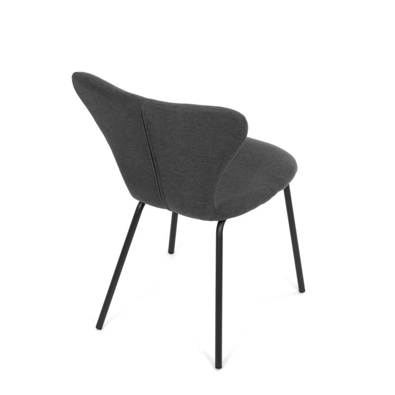Jedálenská stolička, sivá, látka, CT-S8010 GREY2