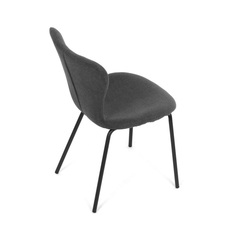 Jedálenská stolička, sivá, látka, CT-S8010 GREY2