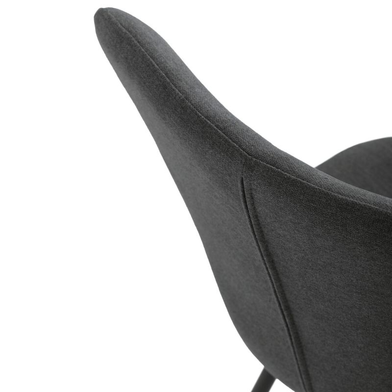 Jedálenská stolička, sivá, látka, CT-S8010 GREY2