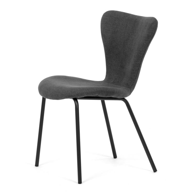 Jedálenská stolička, sivá, látka, CT-S8010 GREY2