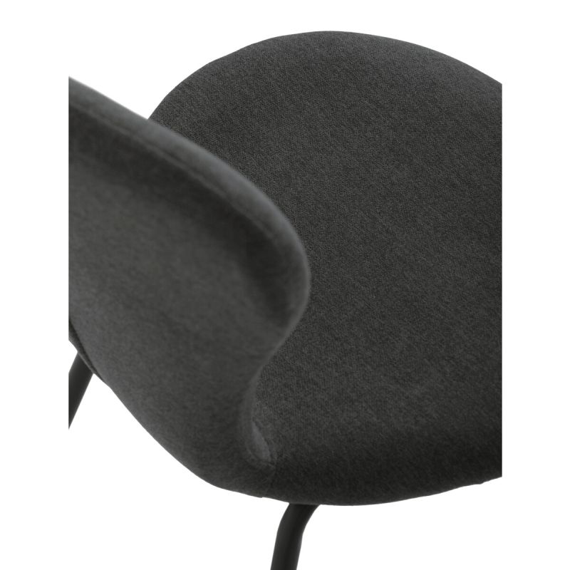 Jedálenská stolička, sivá, látka, CT-S8010 GREY2