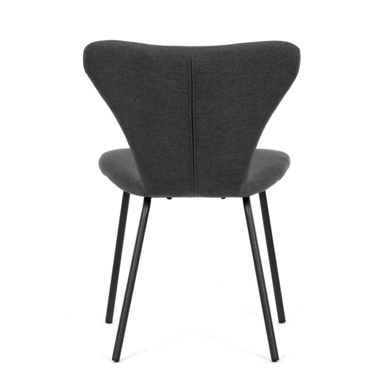 Jedálenská stolička, sivá, látka, CT-S8010 GREY2