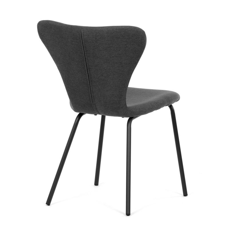 Jedálenská stolička, sivá, látka, CT-S8010 GREY2