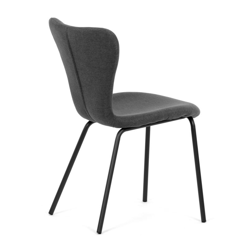 Jedálenská stolička, sivá, látka, CT-S8010 GREY2