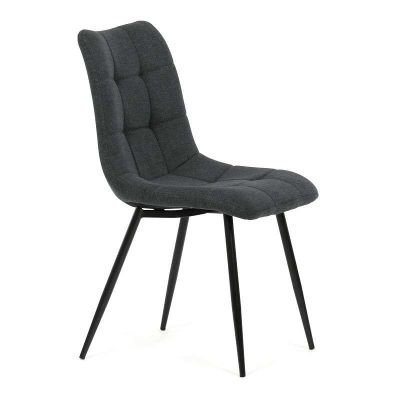 Jedálenská stolička, sivá, látka, DCL-193 GREY2