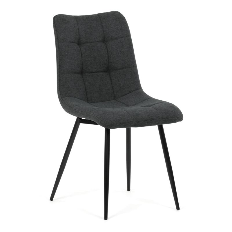 Jedálenská stolička, sivá, látka, DCL-193 GREY2
