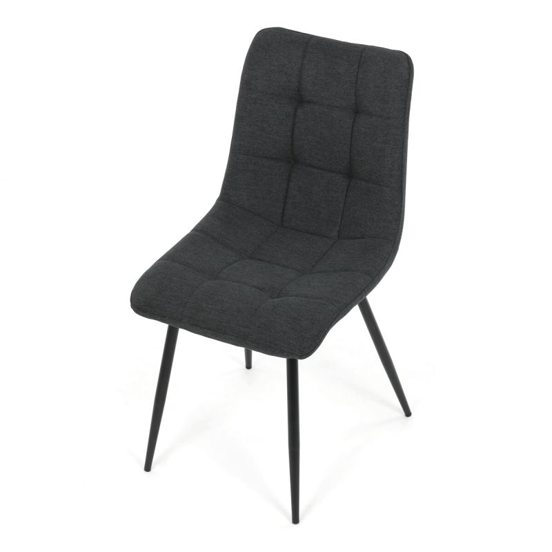 Jedálenská stolička, sivá, látka, DCL-193 GREY2