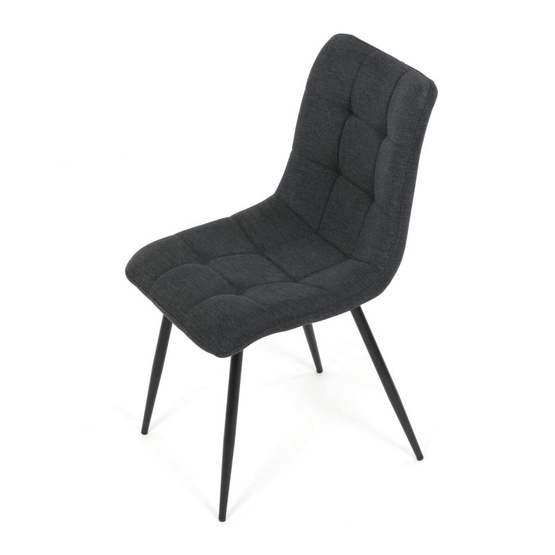 Jedálenská stolička, sivá, látka, DCL-193 GREY2