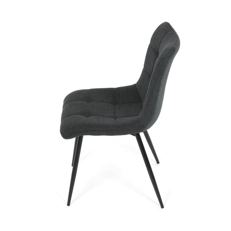 Jedálenská stolička, sivá, látka, DCL-193 GREY2
