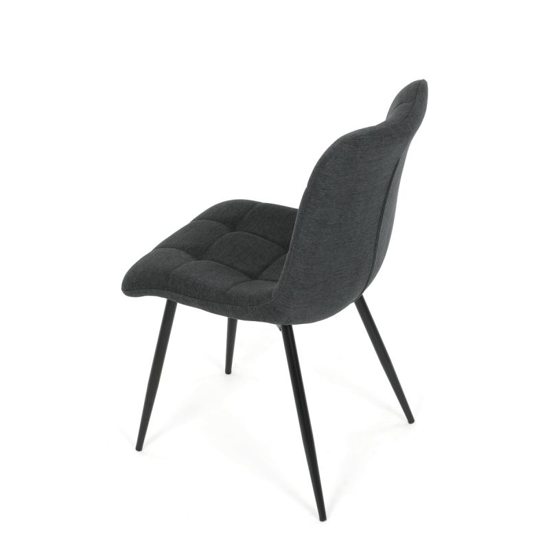 Jedálenská stolička, sivá, látka, DCL-193 GREY2