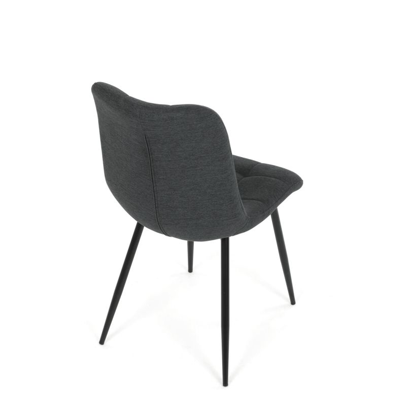 Jedálenská stolička, sivá, látka, DCL-193 GREY2
