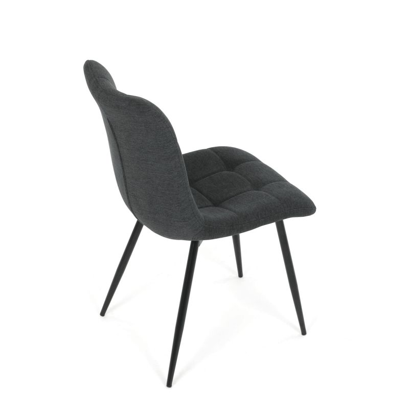 Jedálenská stolička, sivá, látka, DCL-193 GREY2