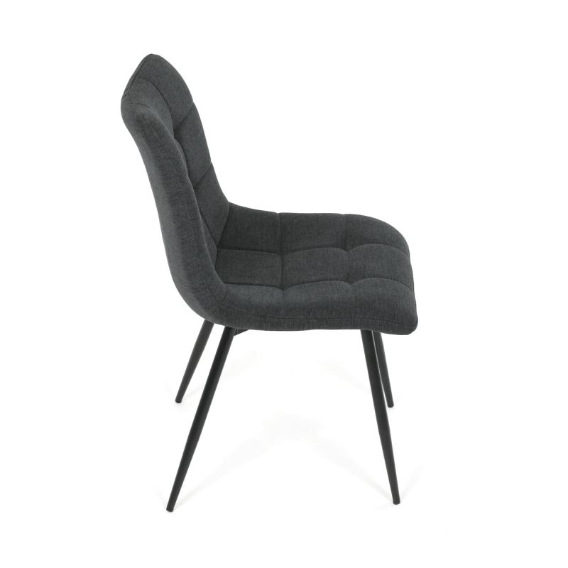 Jedálenská stolička, sivá, látka, DCL-193 GREY2