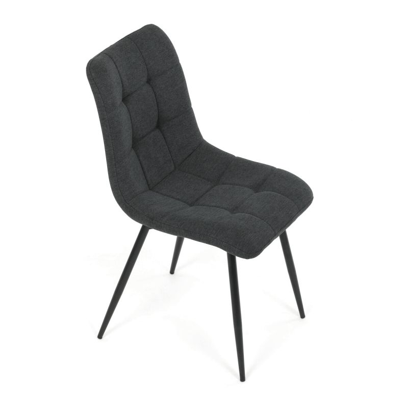 Jedálenská stolička, sivá, látka, DCL-193 GREY2