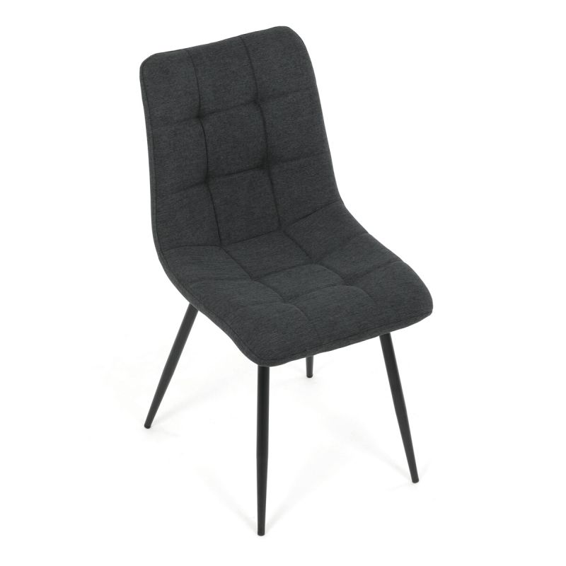 Jedálenská stolička, sivá, látka, DCL-193 GREY2