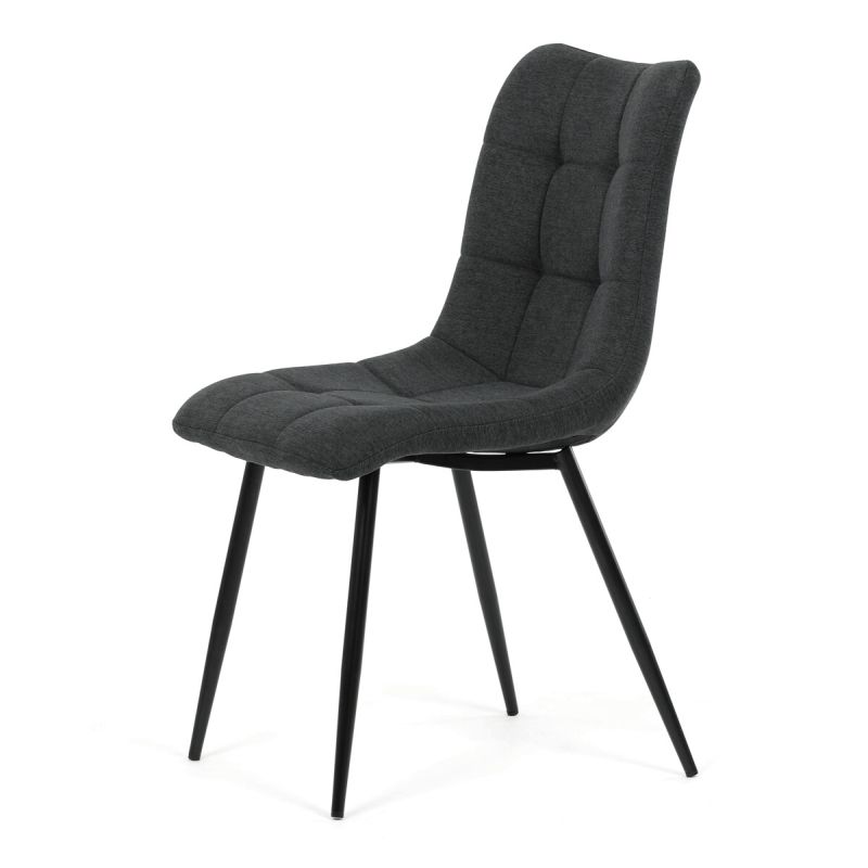Jedálenská stolička, sivá, látka, DCL-193 GREY2