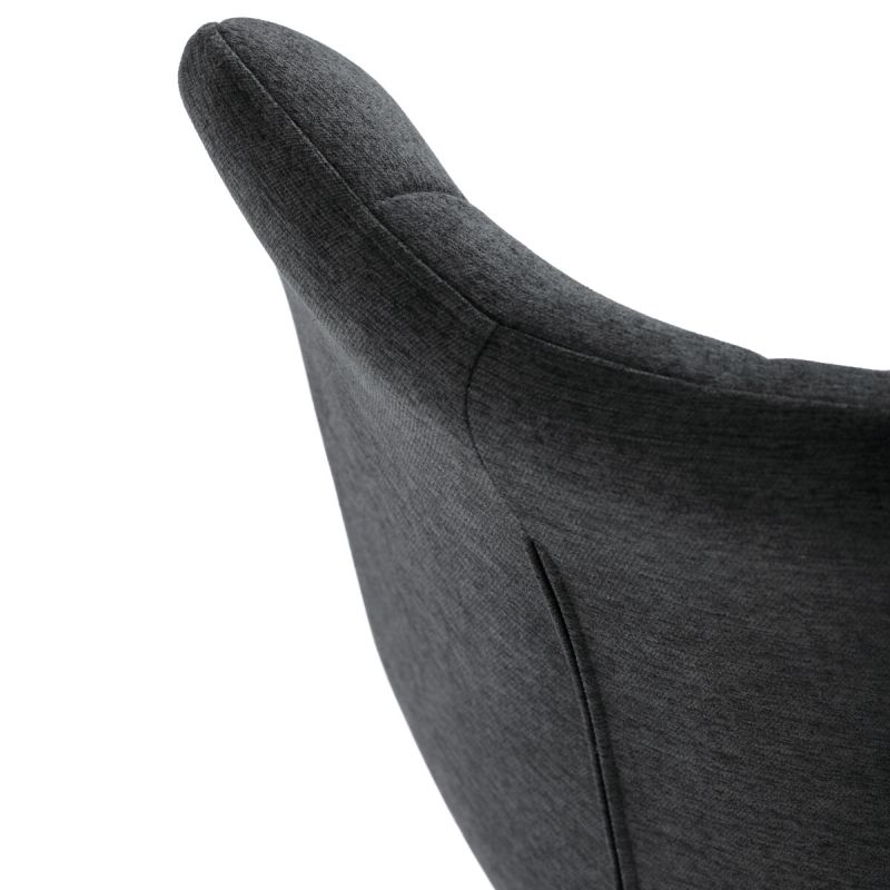 Jedálenská stolička, sivá, látka, DCL-193 GREY2