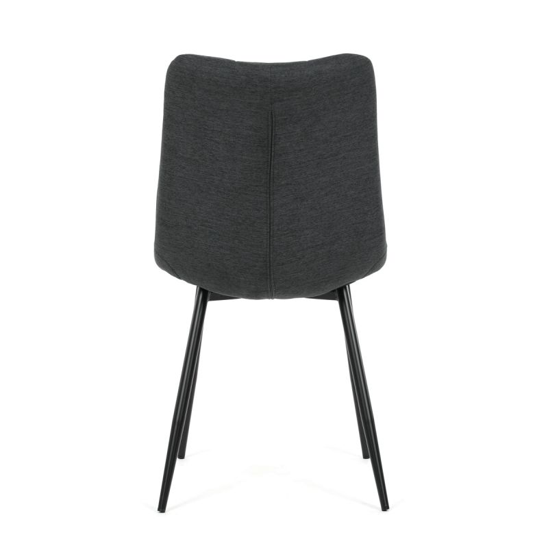Jedálenská stolička, sivá, látka, DCL-193 GREY2