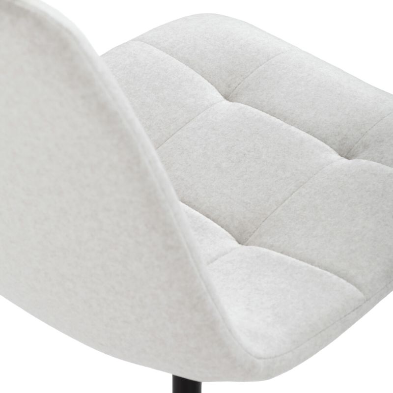 Jedálenská stolička, biela, zamatová, látka, DCL-X7015 WT2
